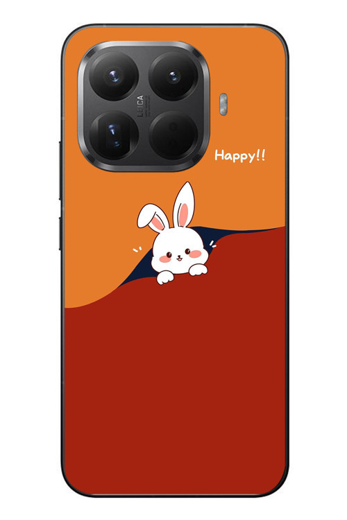 Xiaomi Mi 15T Pro Uyumlu Mutlu Tavşan Baskılı Silikon Kılıf