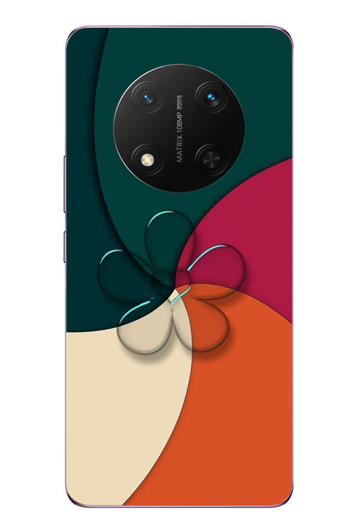 Honor Magic 7 Lite Uyumlu Modern Yonca Renkleri Baskılı Silikon Kılıf