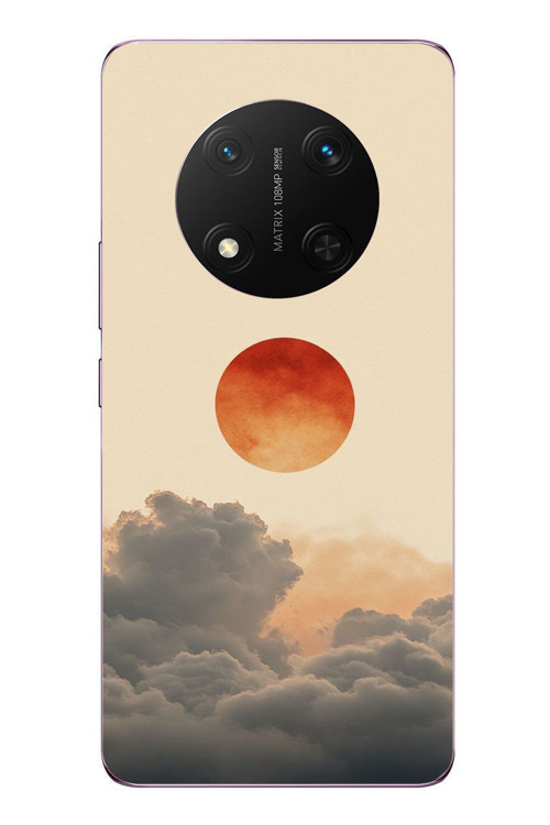 Honor Magic 7 Lite Uyumlu Bulut ve Güneş Baskılı Silikon Kılıf
