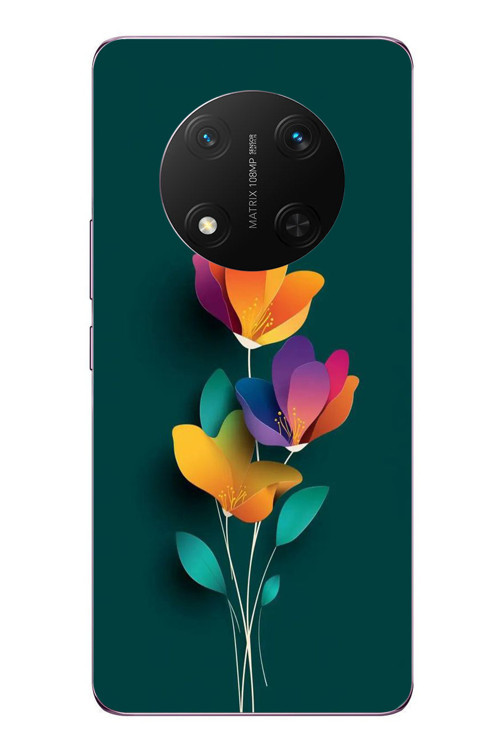 Honor Magic 7 Lite Uyumlu Modernizimin Çicekleri Baskılı Silikon Kılıf