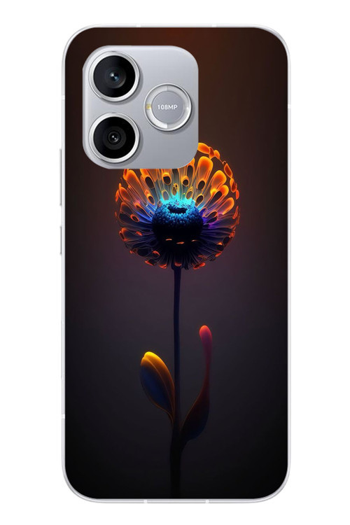 Honor 600 Lite Uyumlu Büyülü Çiçek Baskılı Silikon Kılıf