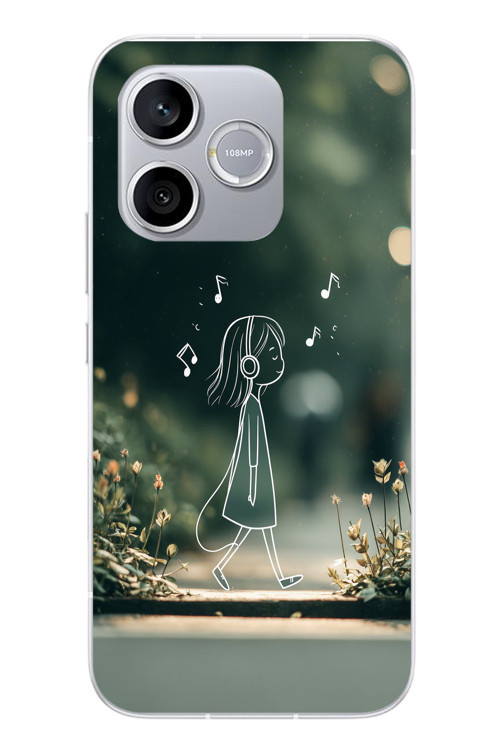 Honor 600 Lite Uyumlu Neon Kız Çocugu Baskılı Silikon Kılıf