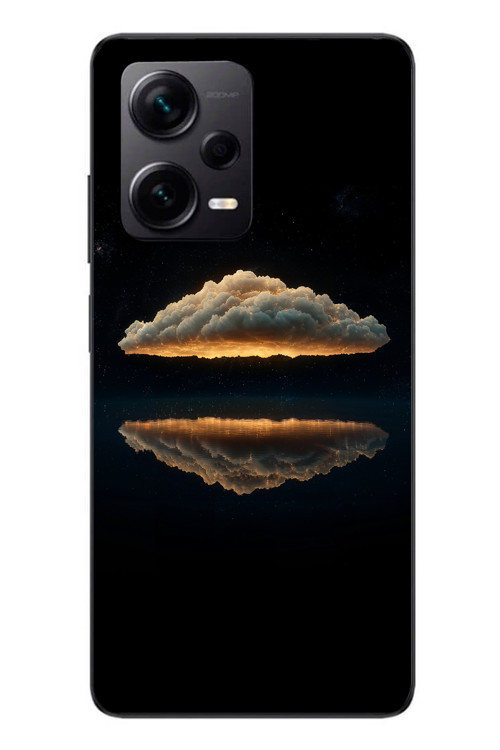 Redmi Note 12 Pro Plus Uyumlu Bulut Yansıması Baskılı Silikon Kılıf