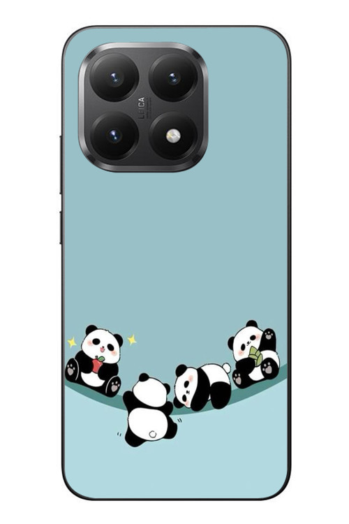 Xiaomi Mi 15T Uyumlu Panda Ailesi Baskılı Silikon Kılıf
