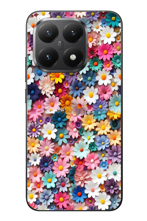 Xiaomi Mi 15T Uyumlu Pastel Çiçekler Baskılı Silikon Kılıf