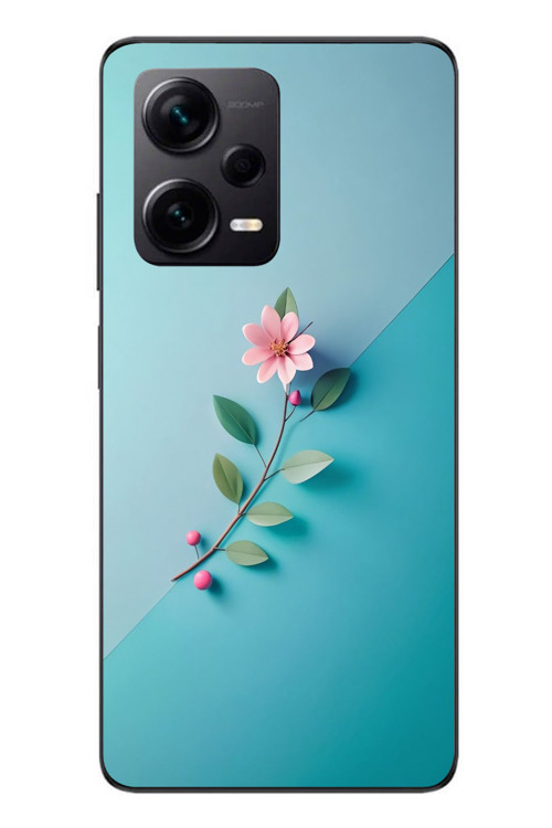 Redmi Note 12 Pro Plus Uyumlu Çiçeğin Pembesi Baskılı Silikon Kılıf
