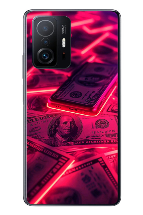 Xiaomi Mi 11 T-11 T Pro Uyumlu Kızıl Dolarlar Baskılı Silikon Kılıf