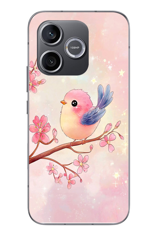 Honor 600 Uyumlu Dalda ki Kuş Baskılı Silikon Kılıf