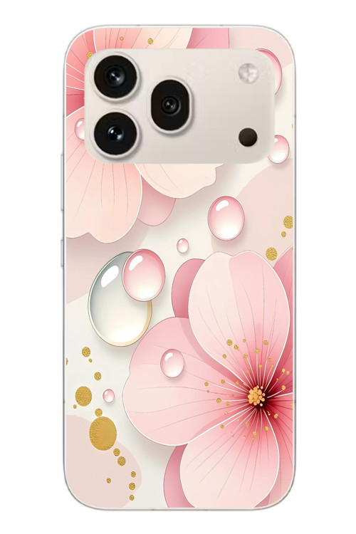 Honor 600 Pro Uyumlu Damlalı Çiçekler Baskılı Silikon Kılıf