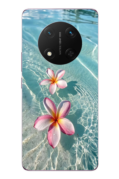 Honor Magic 7 Lite Uyumlu Denizde Çiçekler Baskılı Silikon Kılıf