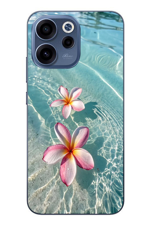 Oppo Reno 15F Uyumlu Denizde Çiçekler Baskılı Silikon Kılıf