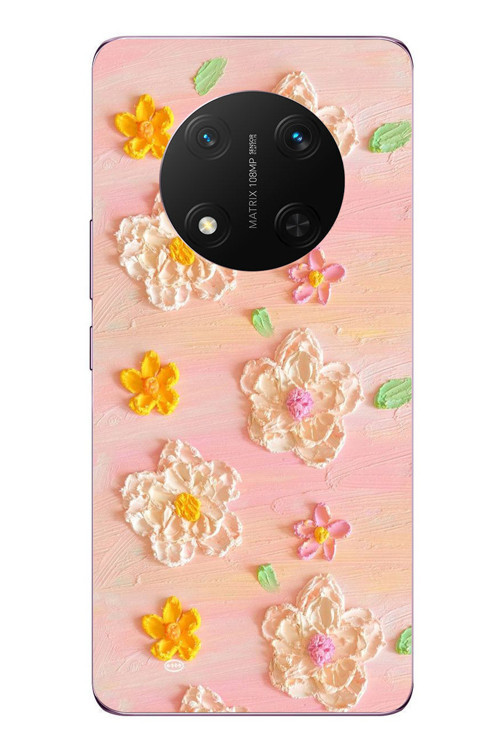 Honor Magic 7 Lite Uyumlu Pastel Papatya Baskılı Silikon Kılıf