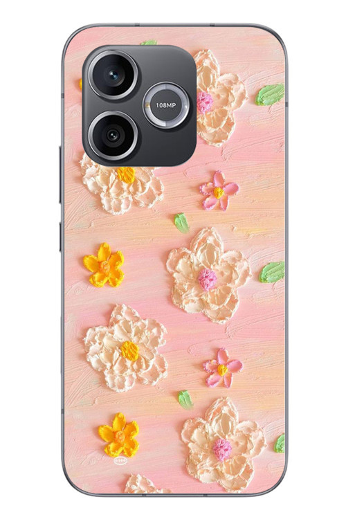 Honor 600 Uyumlu Pastel Papatya Baskılı Silikon Kılıf