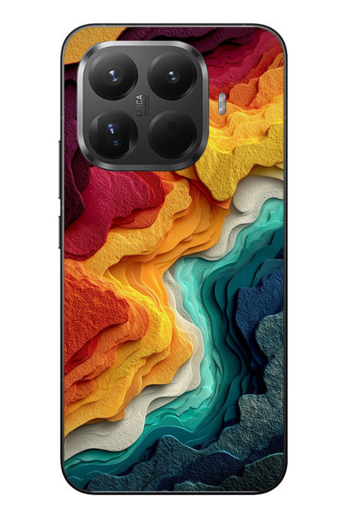 Xiaomi Mi 15T Pro Uyumlu Renk Dalgaları Baskılı Silikon Kılıf