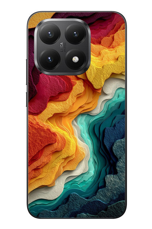 Xiaomi Mi 15T Uyumlu Renk Dalgaları Baskılı Silikon Kılıf