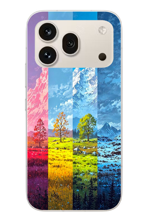 Honor 600 Pro Uyumlu Dört Mevsim Manzara Baskılı Silikon Kılıf