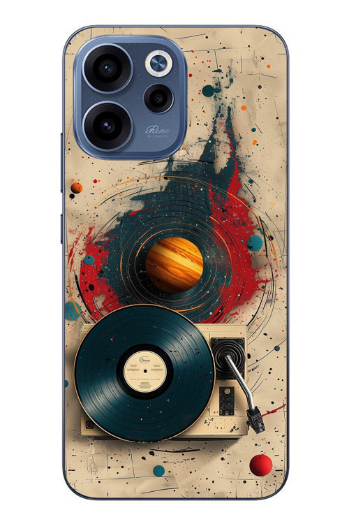 Oppo Reno 15F Uyumlu Plak Gezegeni Baskılı Silikon Kılıf