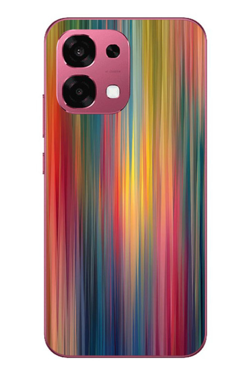 Oppo A6 Pro Uyumlu Gökkuşağı Karışımı Baskılı Silikon Kılıf