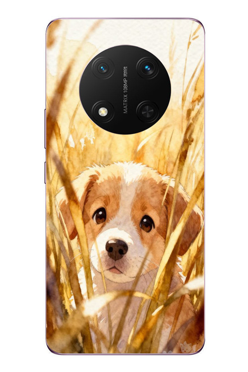 Honor Magic 7 Lite Uyumlu Golden Köpek Baskılı Silikon Kılıf