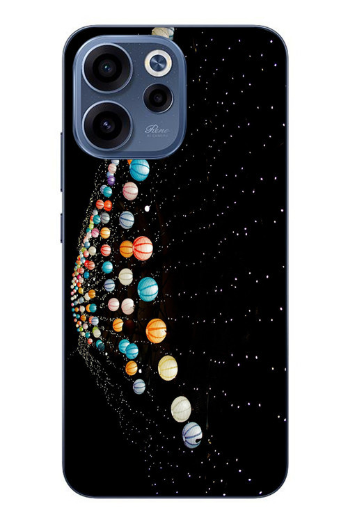Oppo Reno 15F Uyumlu Gezegenlerin Dansı Baskılı Silikon Kılıf