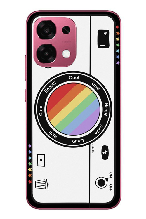 Oppo A6 Pro Uyumlu Gökkuşaklı Makine Baskılı Silikon Kılıf