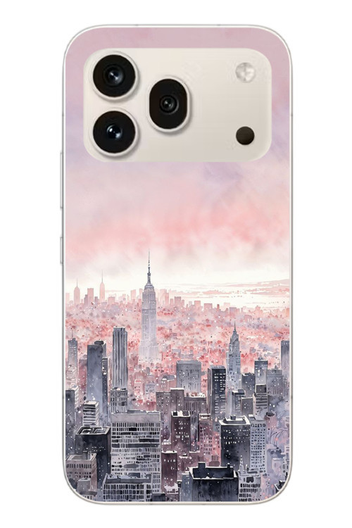 Honor 600 Pro Uyumlu Gökdelenler Baskılı Silikon Kılıf