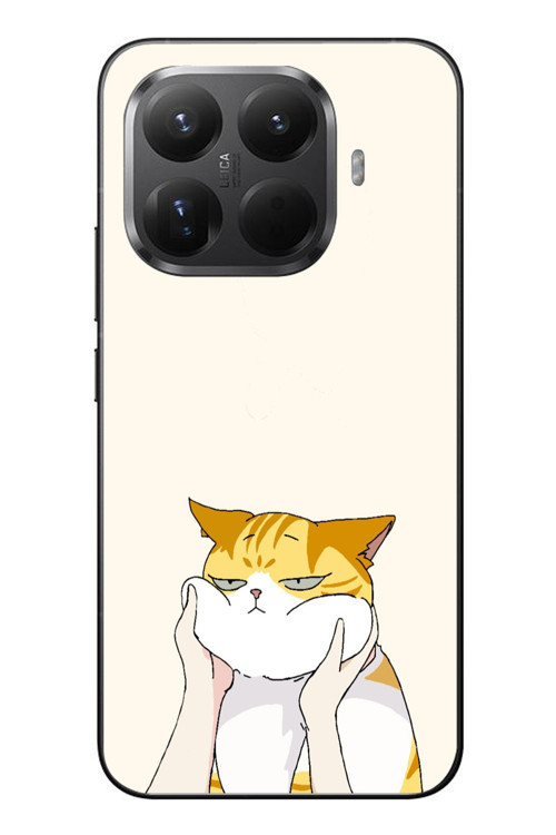 Xiaomi Mi 15T Pro Uyumlu Sarı Kedi Yanakları Baskılı Silikon Kılıf