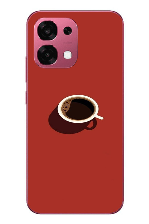 Oppo A6 Pro Uyumlu Sade Kahve Kupası Baskılı Silikon Kılıf