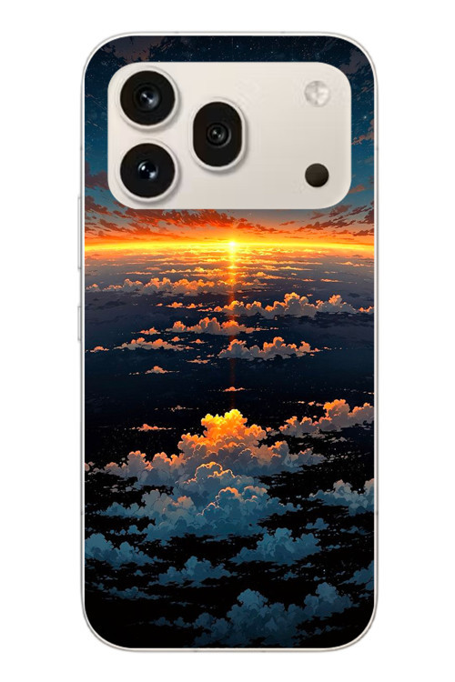 Honor 600 Pro Uyumlu Gün Batımı ve Ay Baskılı Silikon Kılıf