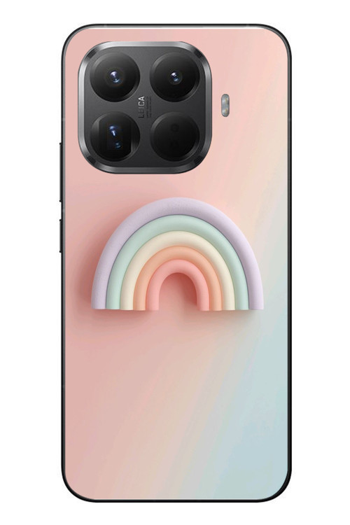 Xiaomi Mi 15T Pro Uyumlu Gökkuşağı Pastel Baskılı Silikon Kılıf