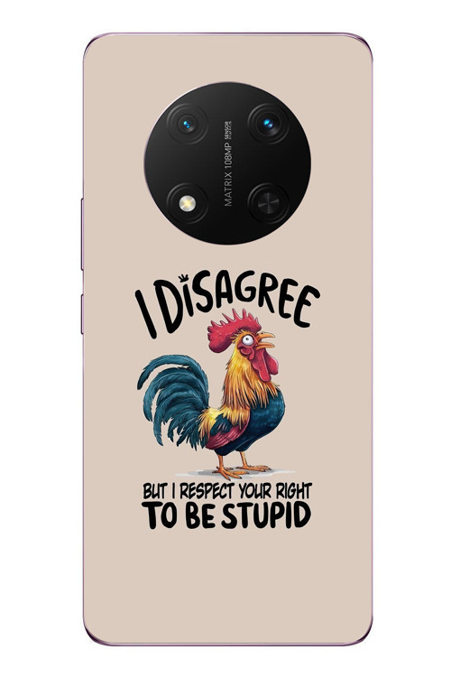 Honor Magic 7 Lite Uyumlu I Disagree Baskılı Silikon Kılıf
