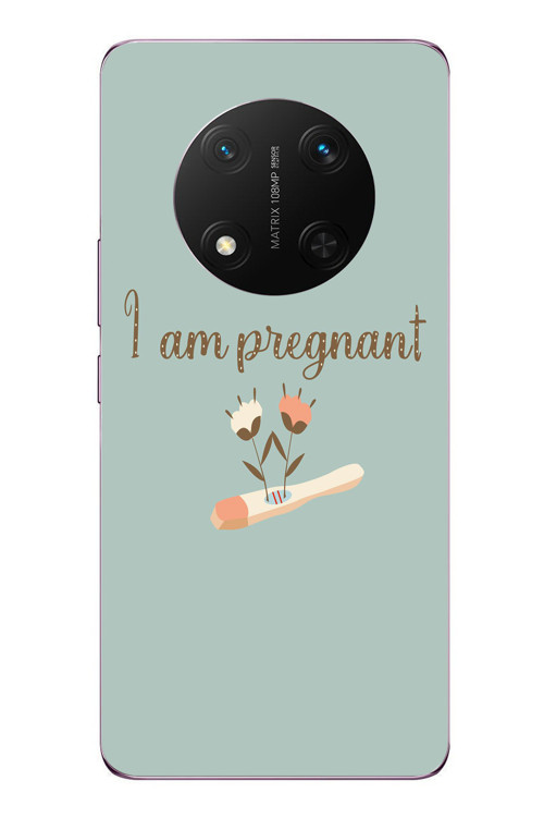 Honor Magic 7 Lite Uyumlu I'm Pregnant Baskılı Silikon Kılıf