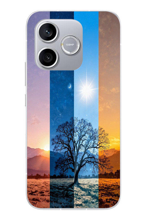 Honor 600 Lite Uyumlu Gündoğumu Mevsimi Baskılı Silikon Kılıf