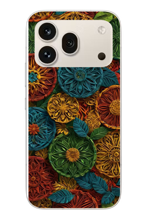 Honor 600 Pro Uyumlu Hasır Örgü Çiçekler Baskılı Silikon Kılıf