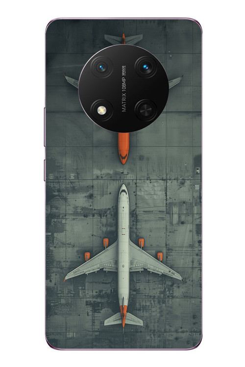 Honor Magic 7 Lite Uyumlu İki Uçak Baskılı Silikon Kılıf