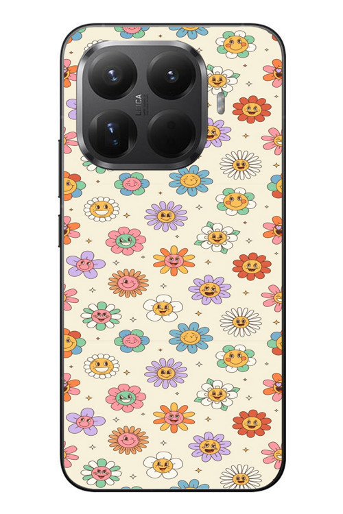 Xiaomi Mi 15T Pro Uyumlu Gülen Çiçekler Baskılı Silikon Kılıf