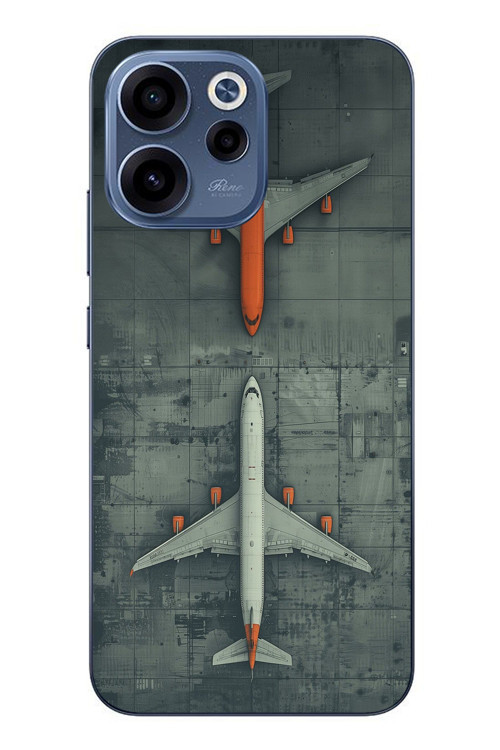Oppo Reno 15F Uyumlu İki Uçak Baskılı Silikon Kılıf