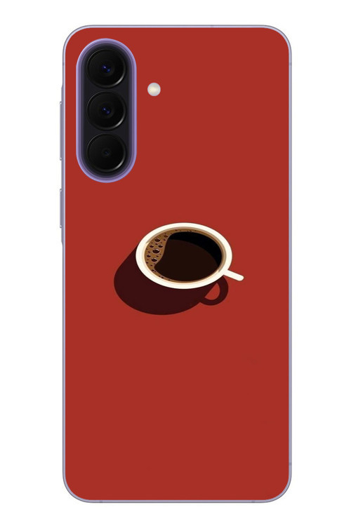 Samsung Galaxy A57 Uyumlu Sade Kahve Kupası Baskılı Silikon Kılıf