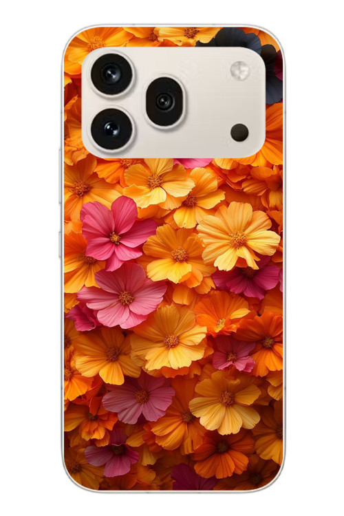 Honor 600 Pro Uyumlu Sarı Pembe Çiçekler Baskılı Silikon Kılıf