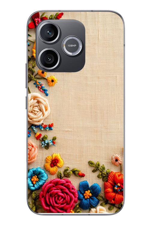 Honor 600 Uyumlu İşlemeli İğne Oyası Baskılı Silikon Kılıf