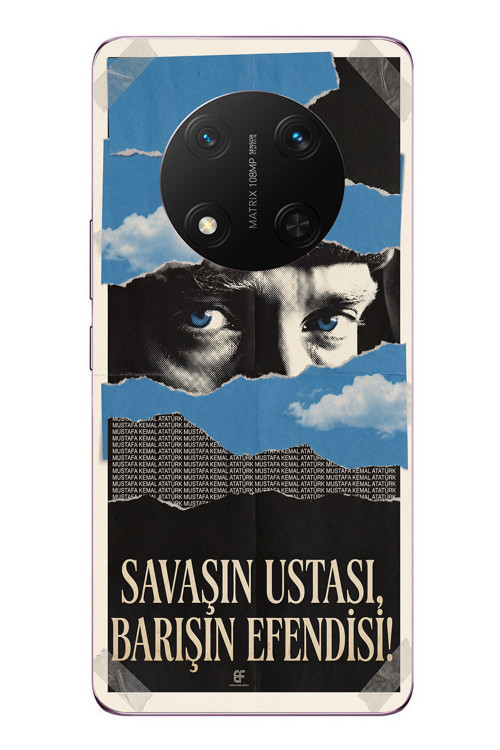 Honor Magic 7 Lite Uyumlu Savaşın Ustası Atatürk Baskılı Silikon Kılıf