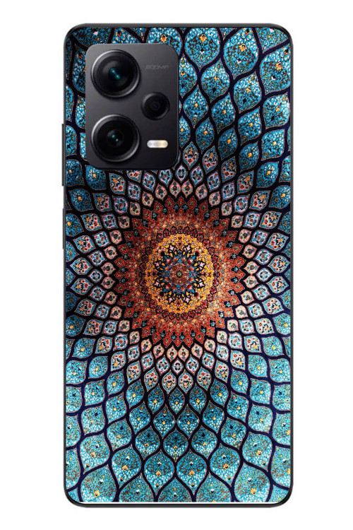 Redmi Note 12 Pro Plus Uyumlu İran Dokuması Baskılı Silikon Kılıf