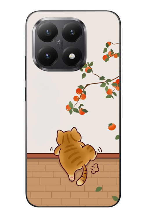 Xiaomi Mi 15T Uyumlu Kedi Tırmanıyor Baskılı Silikon Kılıf