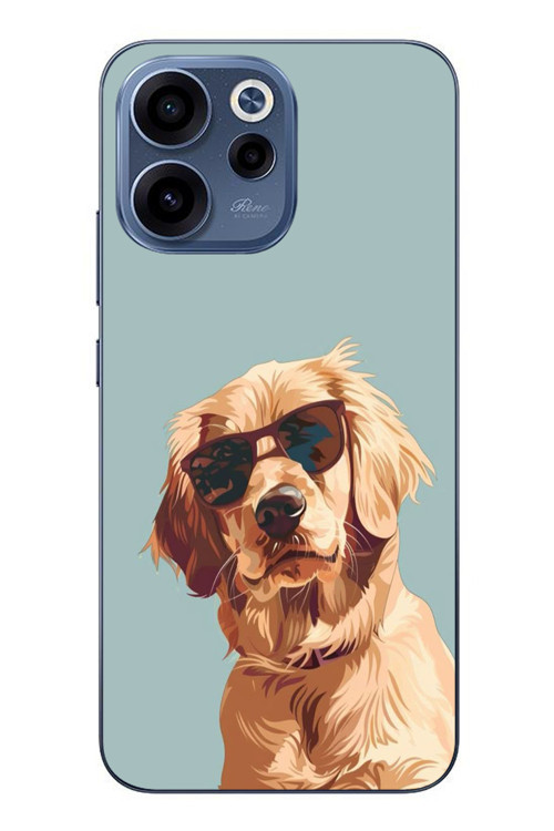 Oppo Reno 15F Uyumlu Karizmatik Köpek Baskılı Silikon Kılıf