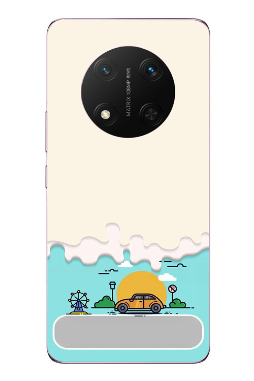 Honor Magic 7 Lite Uyumlu Tatil Yolu Baskılı Silikon Kılıf