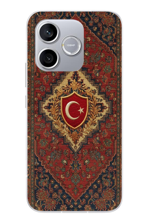 Honor 600 Lite Uyumlu Türkiye Bayraklı Halı Baskılı Silikon Kılıf