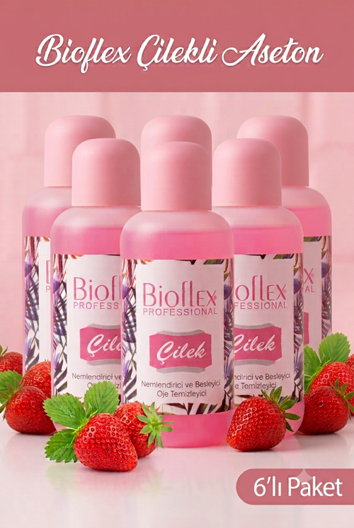 Çilekli Aseton 220 ML 6 Adet