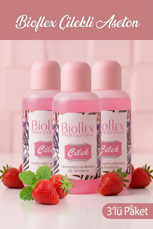 Çilekli Aseton 220 ML 3 Adet