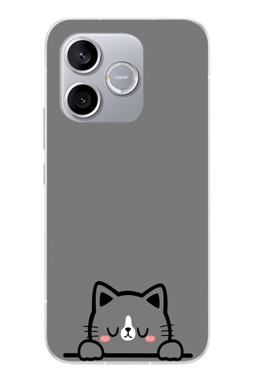 Honor 600 Lite Uyumlu Uyuyan Kedi Baskılı Silikon Kılıf