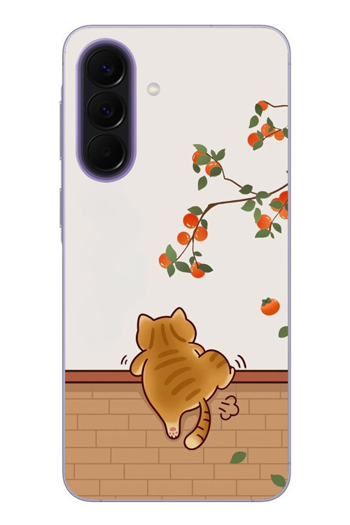 Samsung Galaxy A57 Uyumlu Kedi Tırmanıyor Baskılı Silikon Kılıf